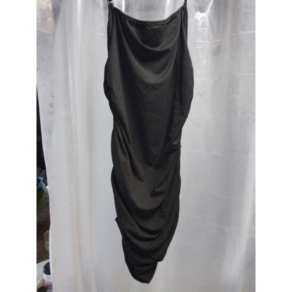 Mizoci Women's Sexy Sleeveless Ruched Spaghetti Strap Bodycon Mini Club Party Dr - Picture 5 of 5